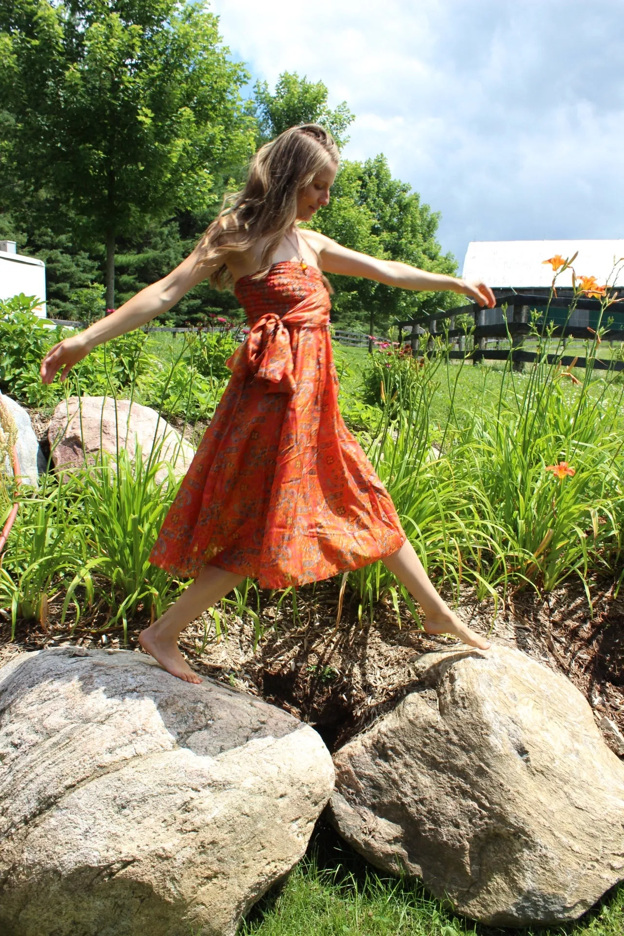 Wildflower Dress - Orange